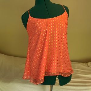 Lilly Pulitzer strappy tank in peach, size small